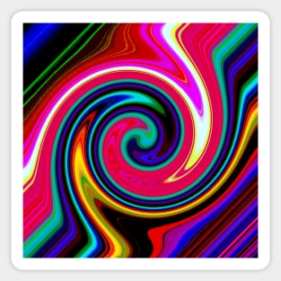 Swirl Retro Neon Red Sticker